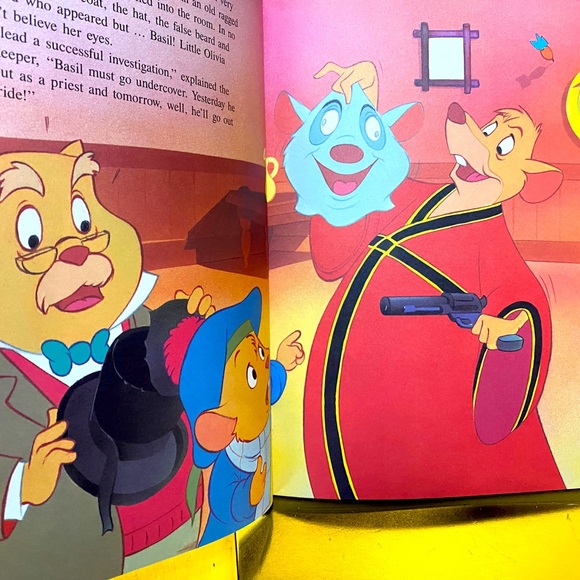 WALT DISNEY THE GREAT MOUSE DETECTIVE VTG 1987 COLLECTIBLE HARDCOVER BOOK 95p. - Picture 5 of 16